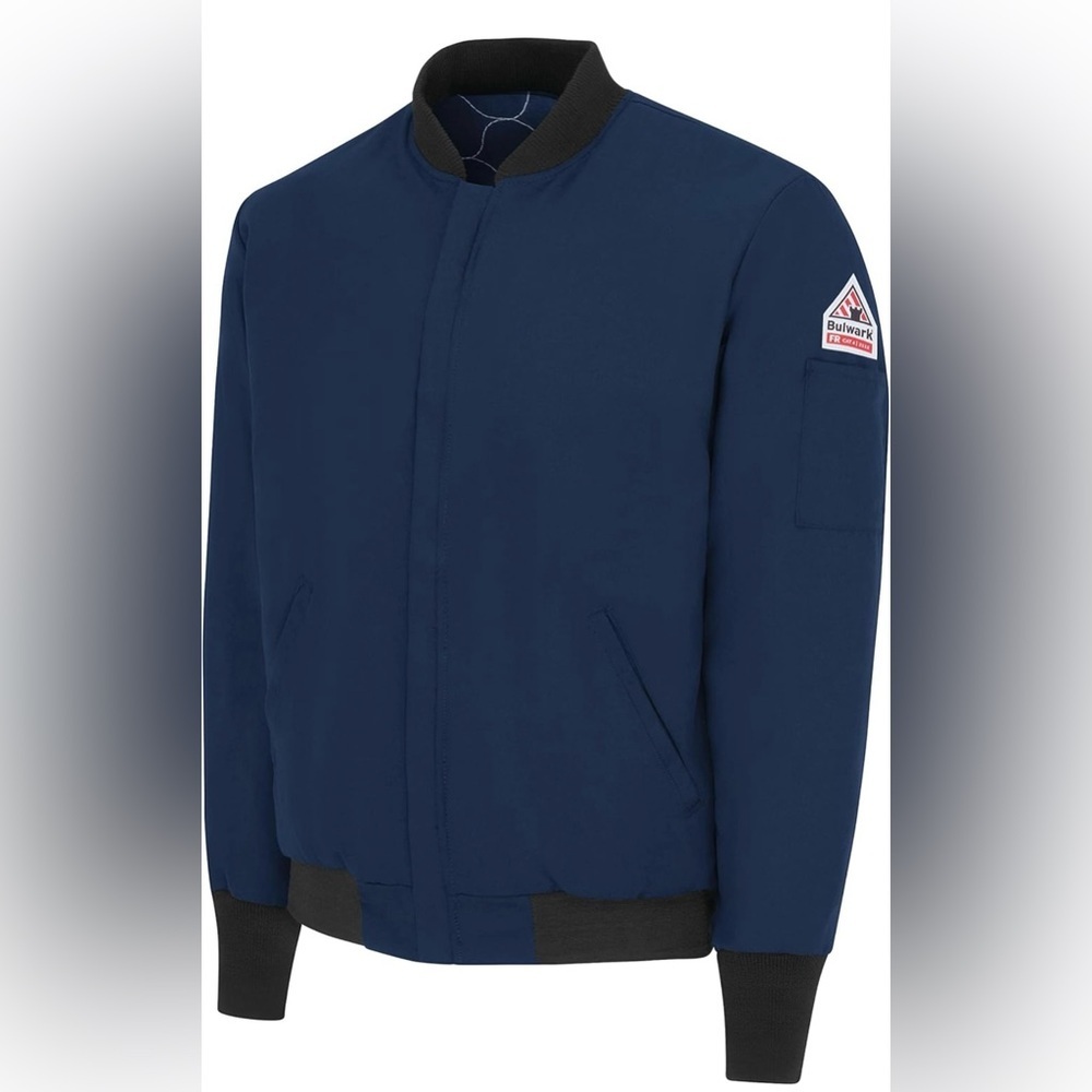 Bulwark FR Men's Flame Resistant Large  Navy Blue‎ Jacket JET2NV1 New With Tags